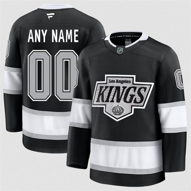Men's Los Angeles Kings Active Player Custom Black 2024-25 Home Stitched Hockey Jersey